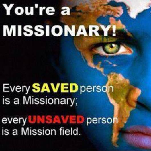 We are all ambassadors of Christ...Win a soul 4 Christ each day. Say: God loves you to the next person you see and that will make a difference in their life!