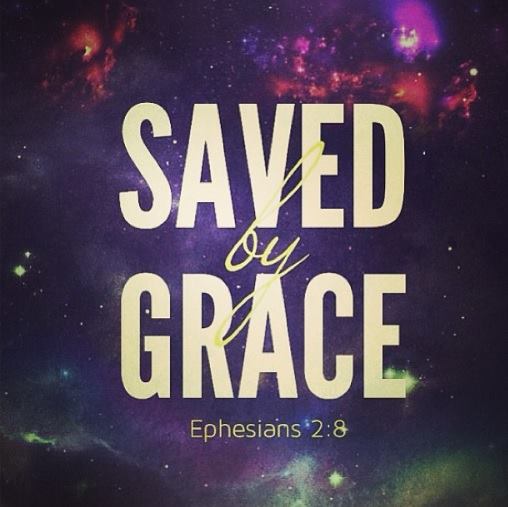 Saved by Grace, we have been redeemed. Forward ever, backwards never. In the name of Christ, our saviour.