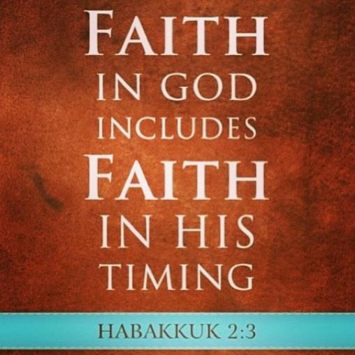Trust GOD and wait on Him!