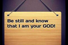 Be silent and trust the words of God. Don't lean on your own understanding!