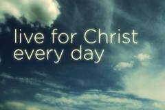 Living for Christ is a lifetime decision, not just a period of time. Be encouraged and seek more of Christ. Stay blessed!!!